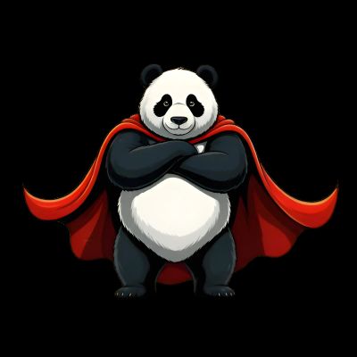 Team Super Panda mascot - a cute panda character
